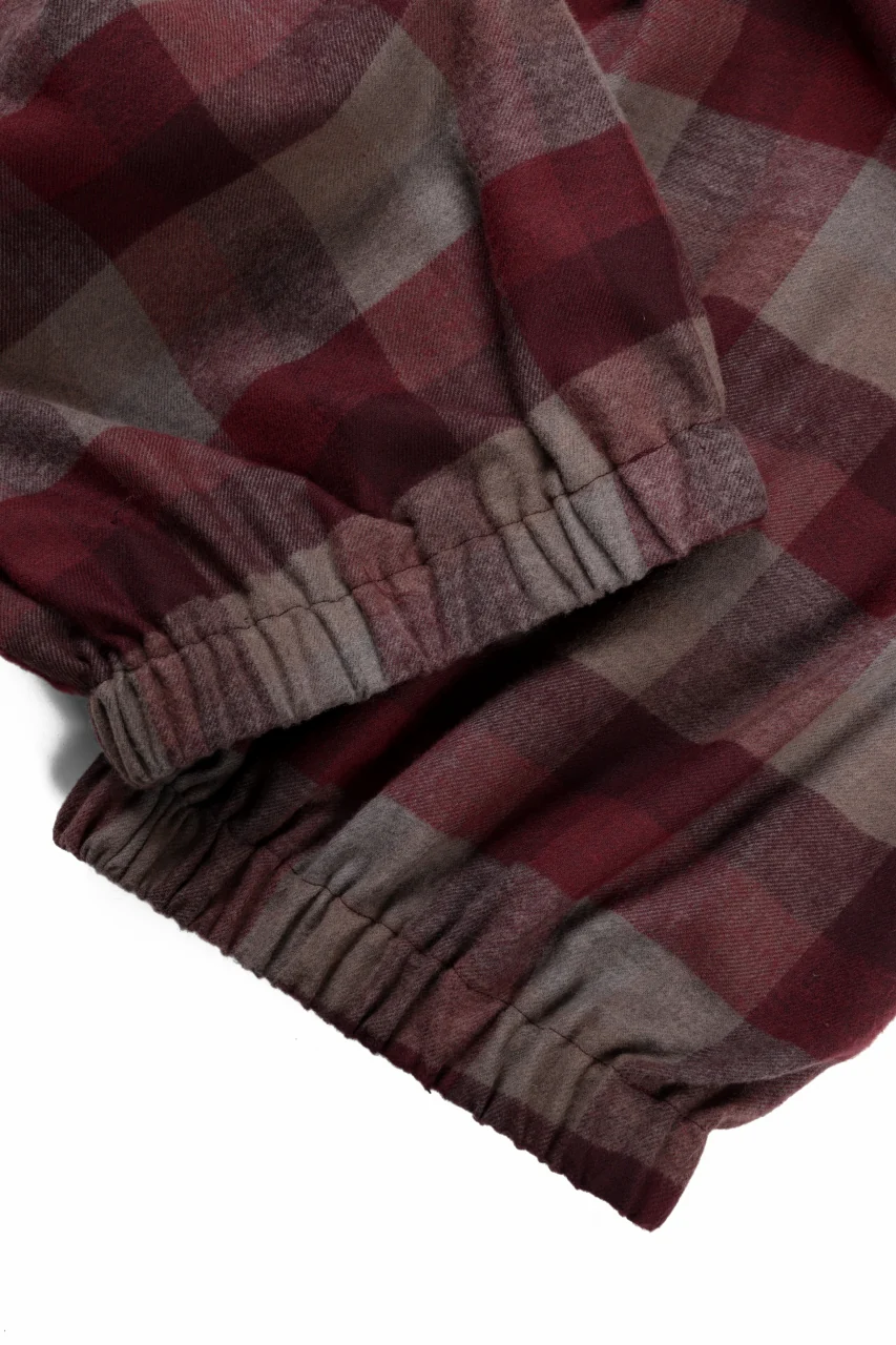 kujaku balloon easy waist pants / P-623 (red × brown) - Image 12
