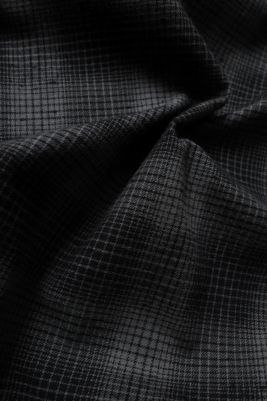 kujaku brushed check dress shirt / S-860 (black) - Image 13