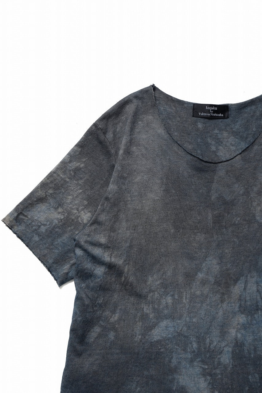 kujaku exclusive dyed crew neck H/S pulover / K-798-1 (verdigris) - Image 4