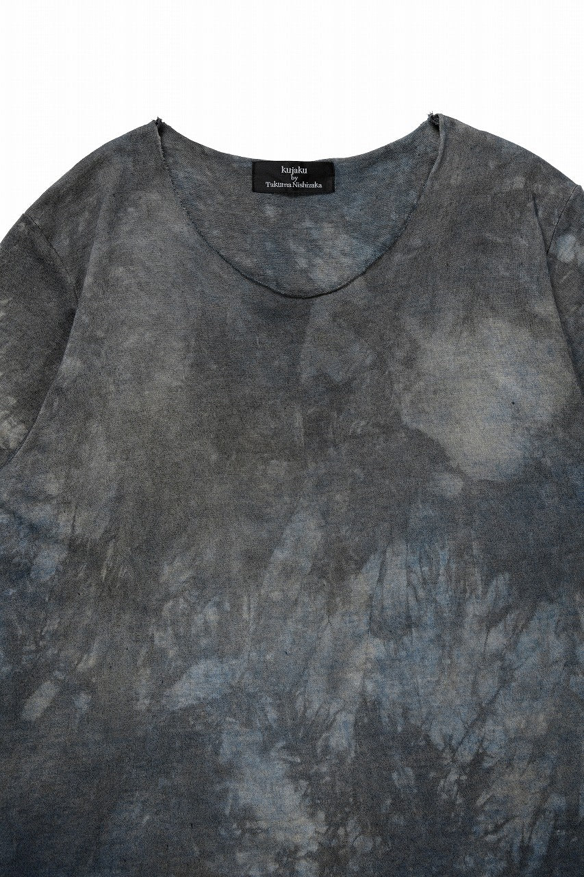 kujaku exclusive dyed crew neck H/S pulover / K-798-1 (verdigris) - Image 7