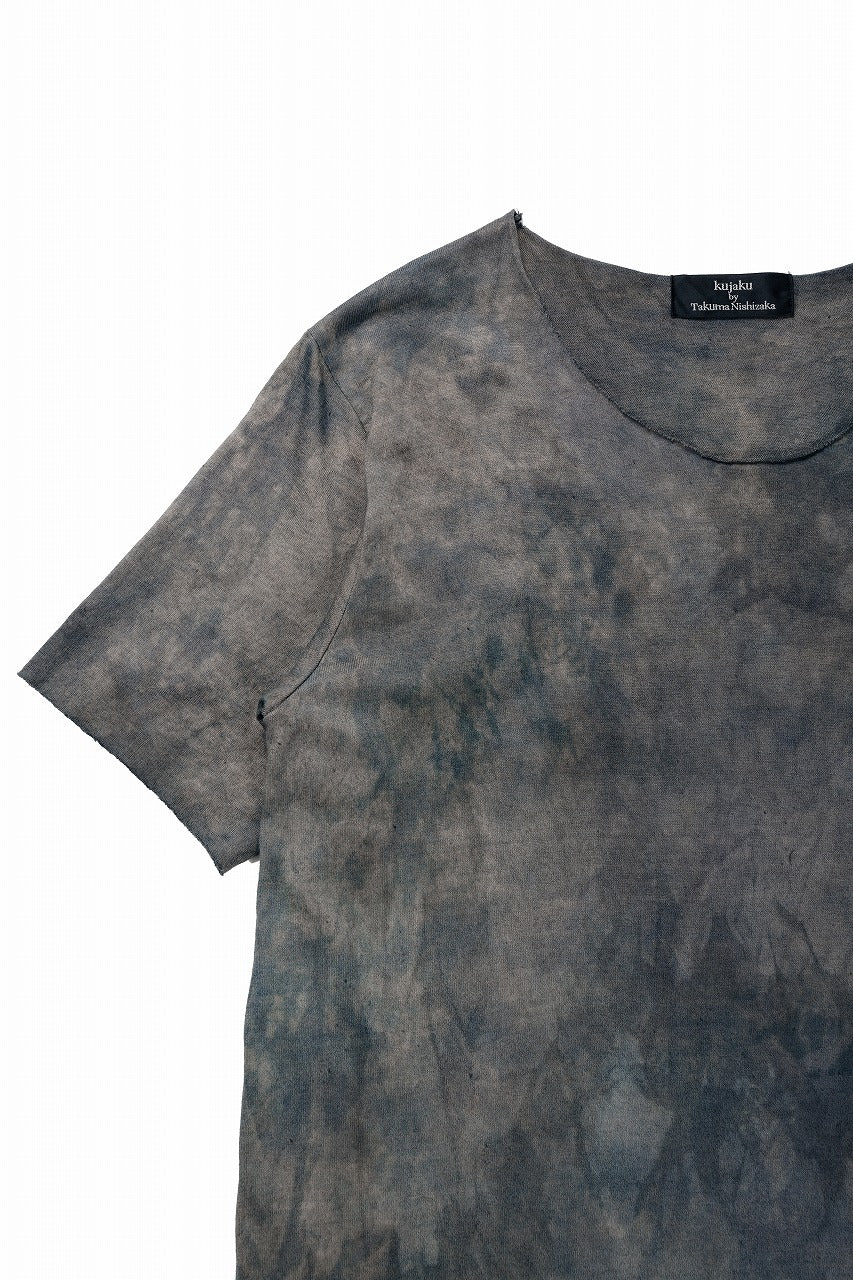 kujaku exclusive dyed crew neck long pullover / K-875-3 (dusk) - Image 4