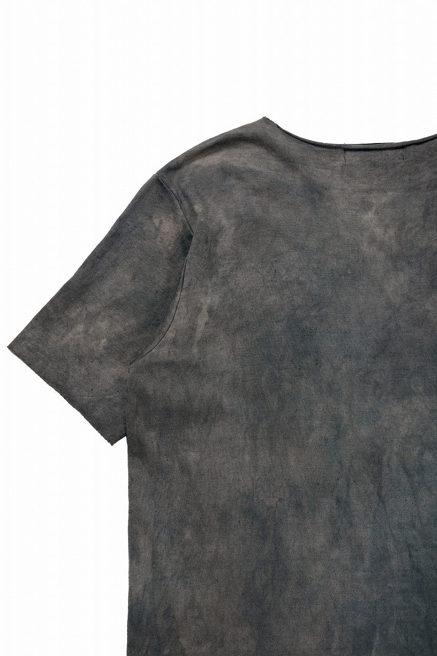 kujaku exclusive dyed crew neck long pullover / K-875-3 (dusk) - Image 9