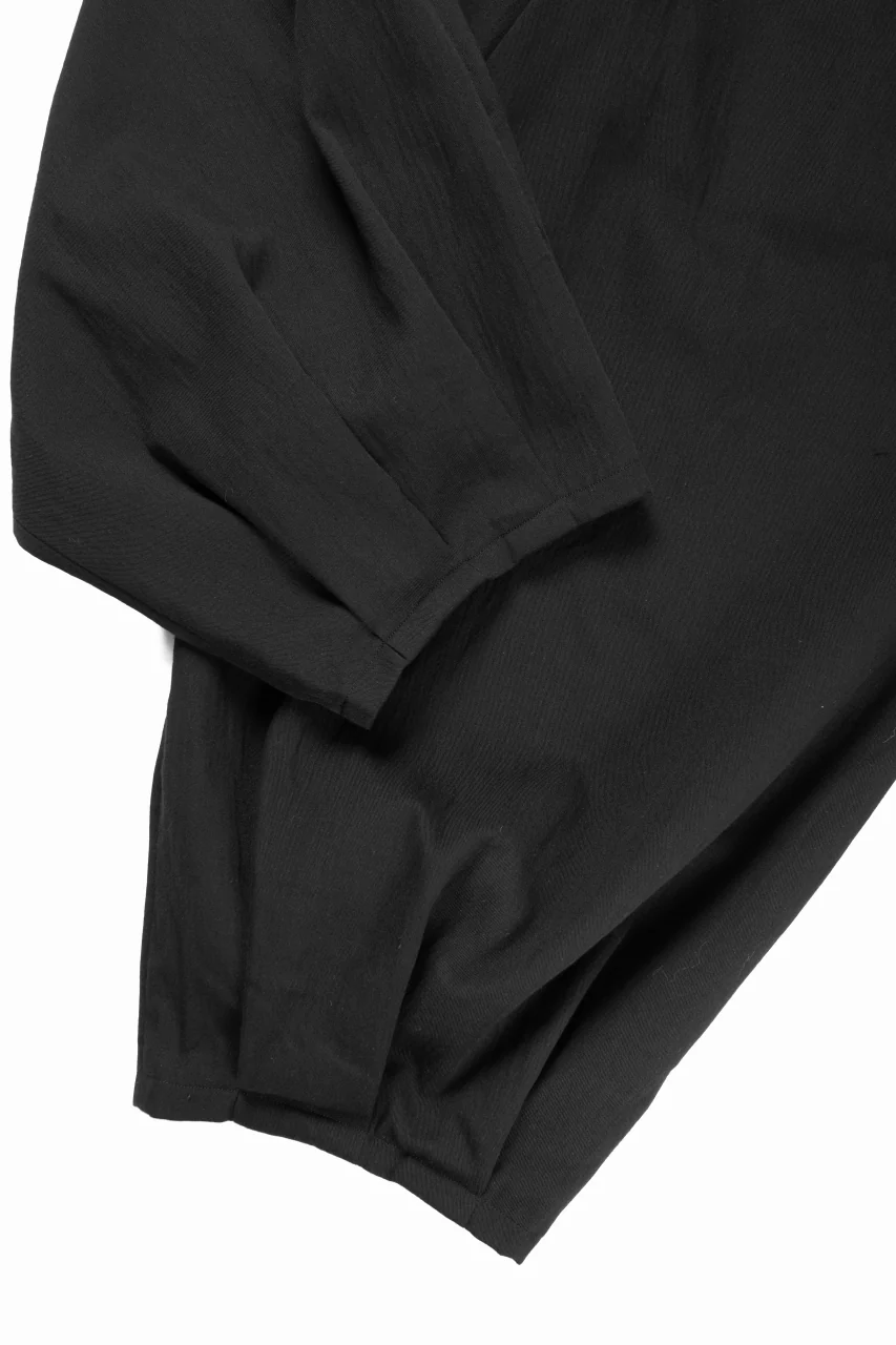 kujaku hem tuck wide easy pants / P-353 (black) - Image 8
