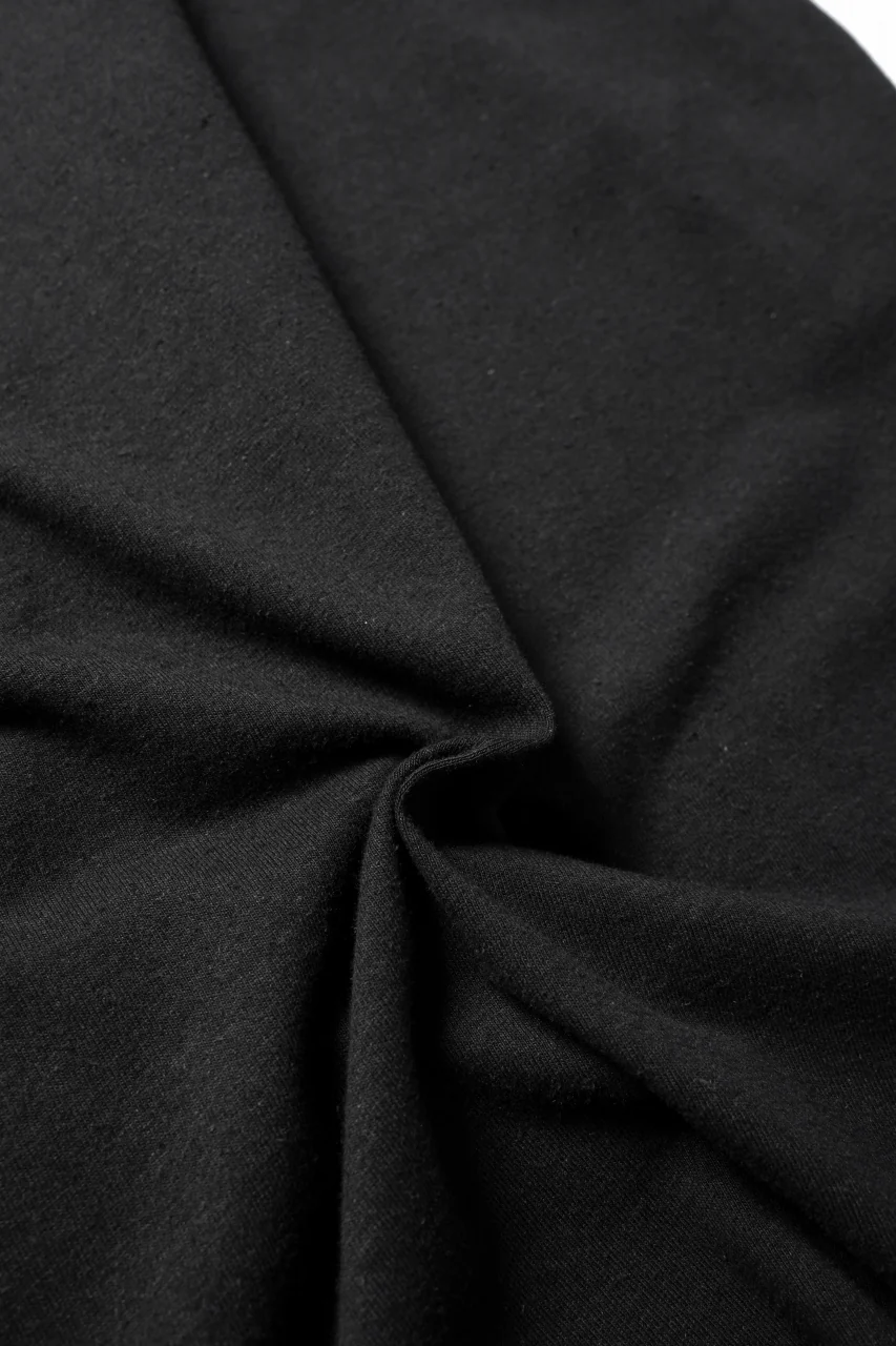 kujaku linen cotton jersey rawedge tops / K-875 (black) - Image 9