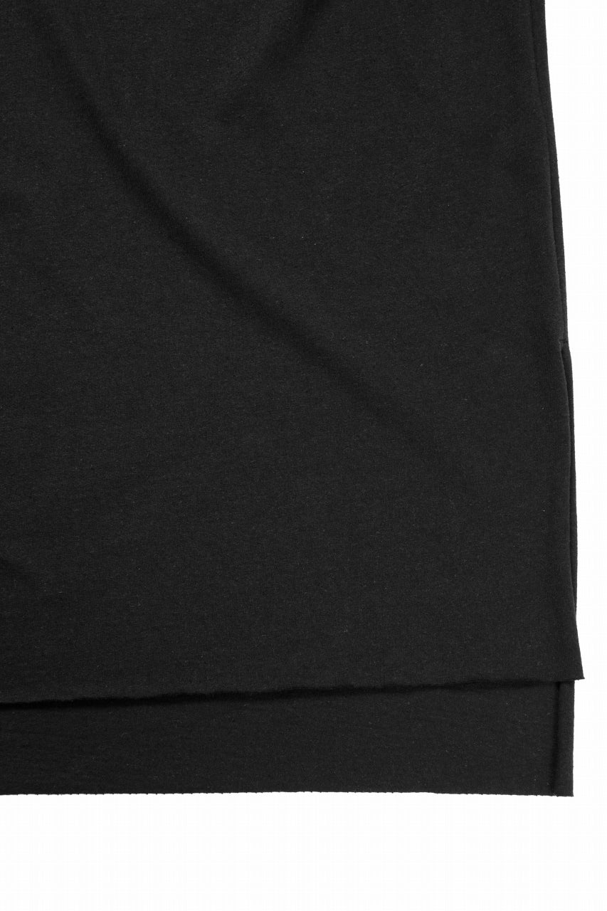 kujaku linen cotton jersey sleeve-less tops / K-154 (black) - Image 4