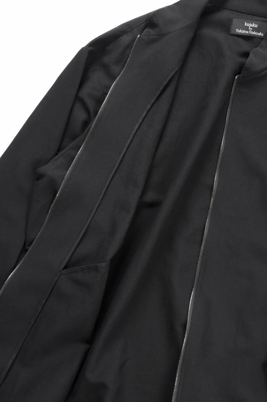 kujaku over size zip up blouson / J-131 (black) - Image 12