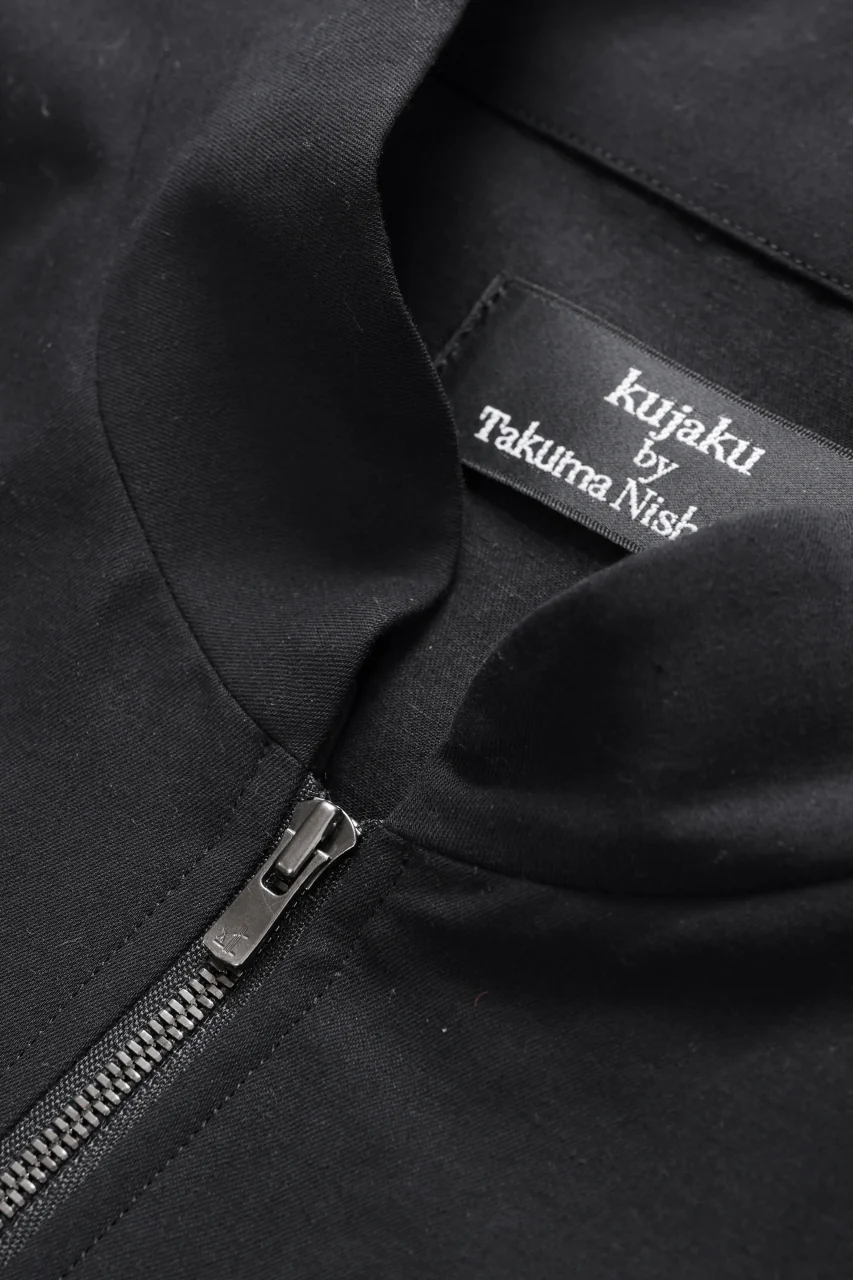 kujaku over size zip up blouson / J-131 (black) - Image 7