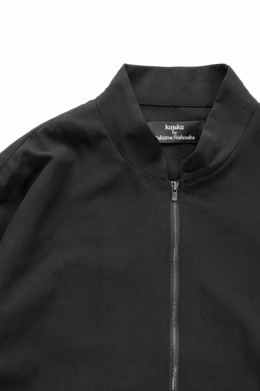 kujaku over size zip up blouson / J-131 (black) - Image 8