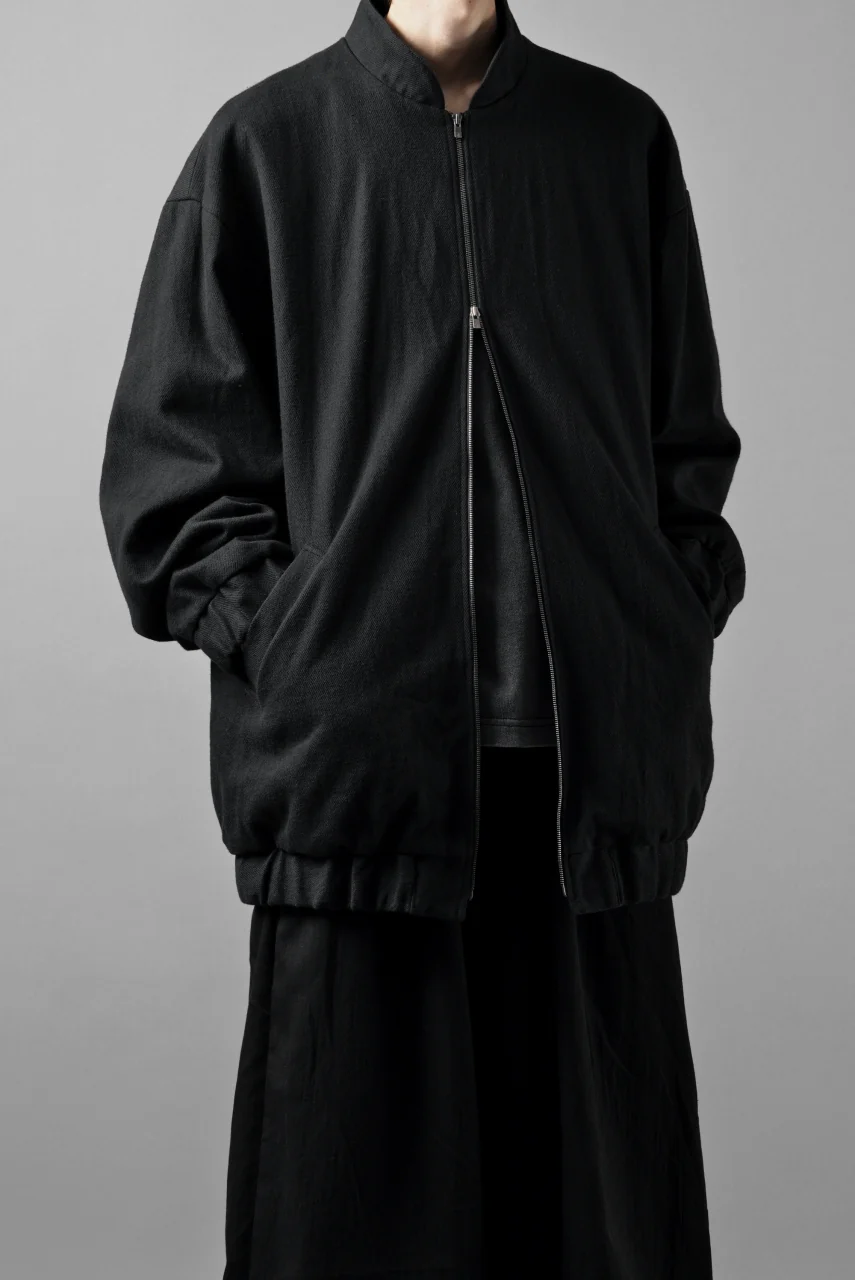 kujaku oversized zip-up blouson / J-811 (black) - Image 16