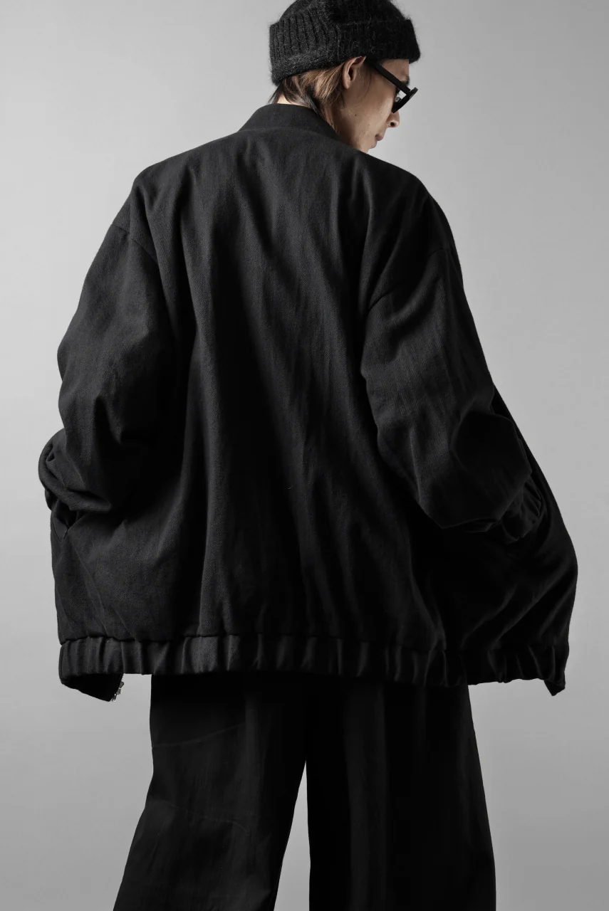 kujaku oversized zip-up blouson / J-811 (black) - Image 17