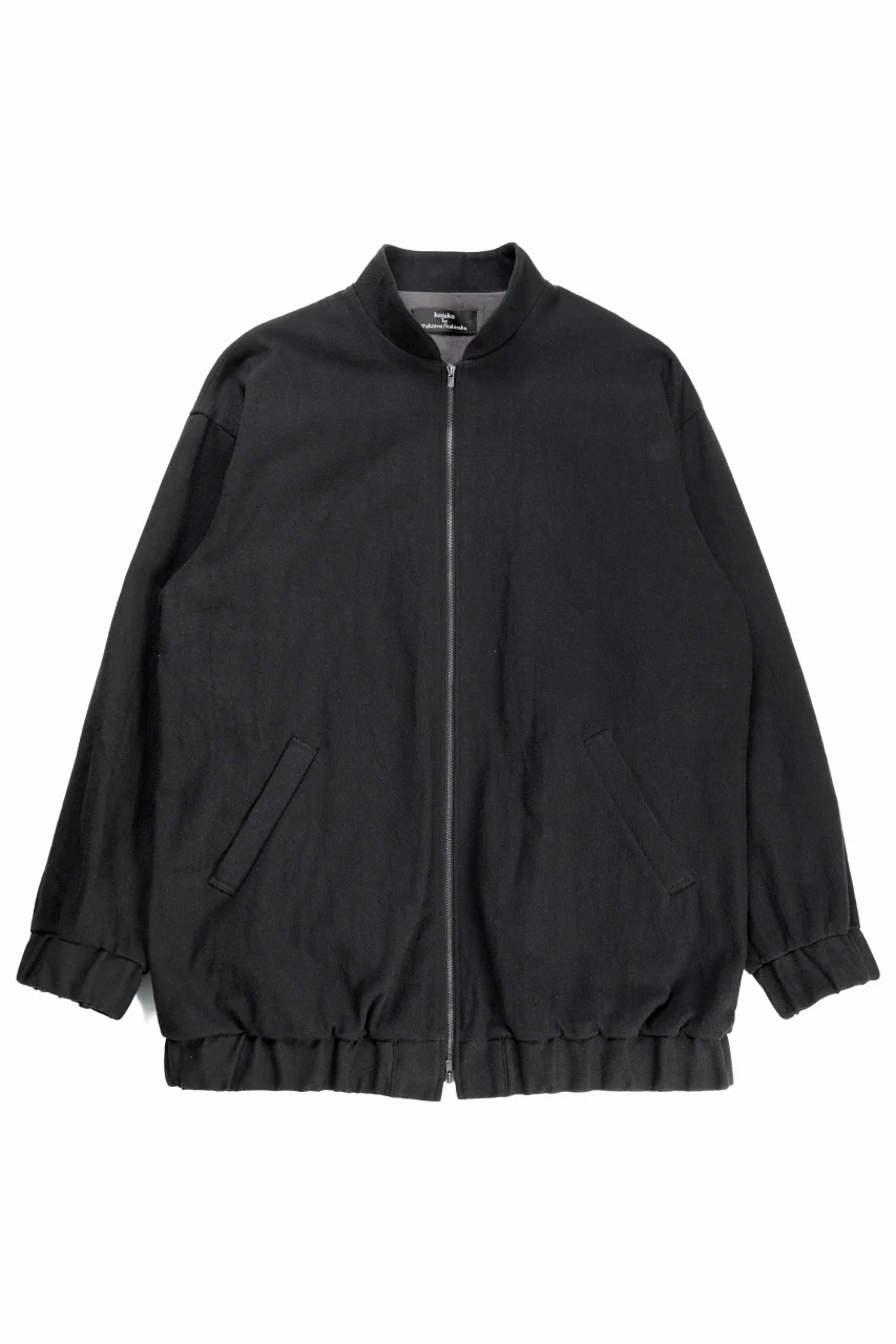 kujaku oversized zip-up blouson / J-811 (black) - Image 4