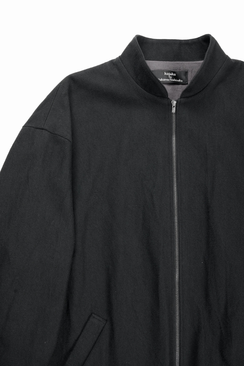 kujaku oversized zip-up blouson / J-811 (black) - Image 7