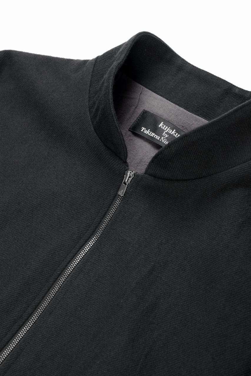 kujaku oversized zip-up blouson / J-811 (black) - Image 9