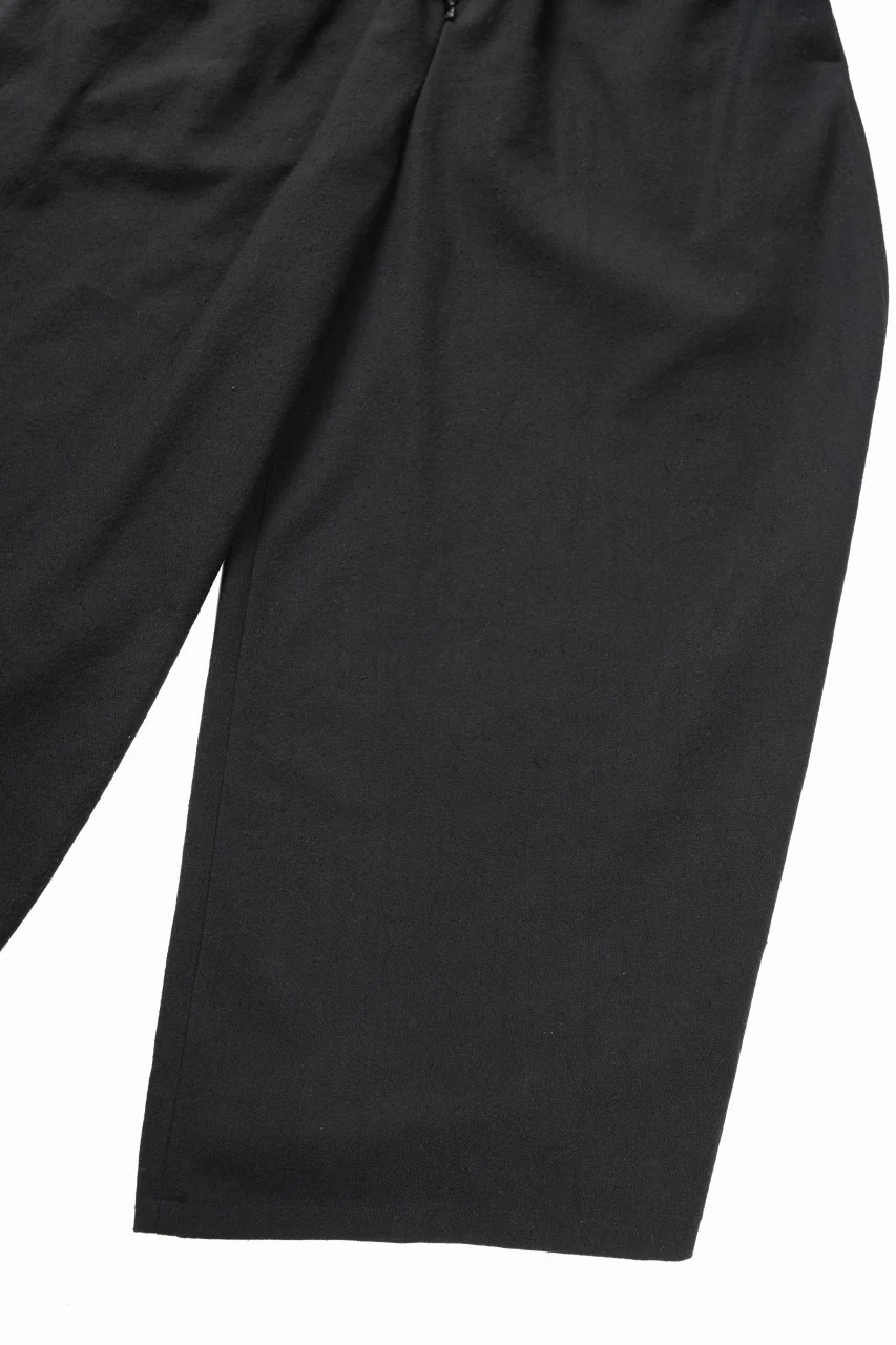 kujaku wide easy pants with hem button / P-317 (black) - Image 7