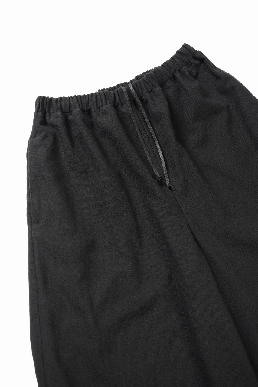 kujaku wide easy pants with hem button / P-317 (black) - Image 8