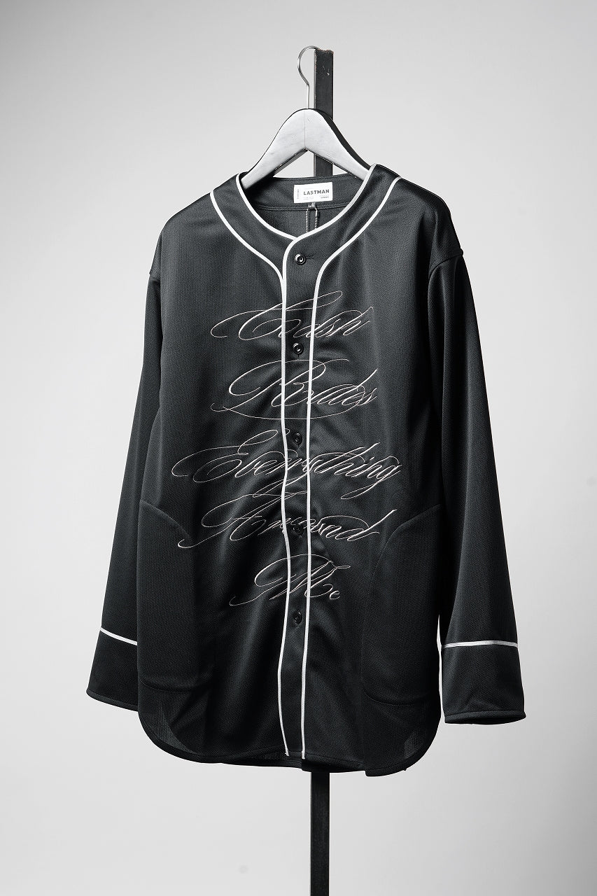 LASTMAN BASEBALL SHIRT "C.R.E.A.M" (L/S) (BLACK) - Image 4