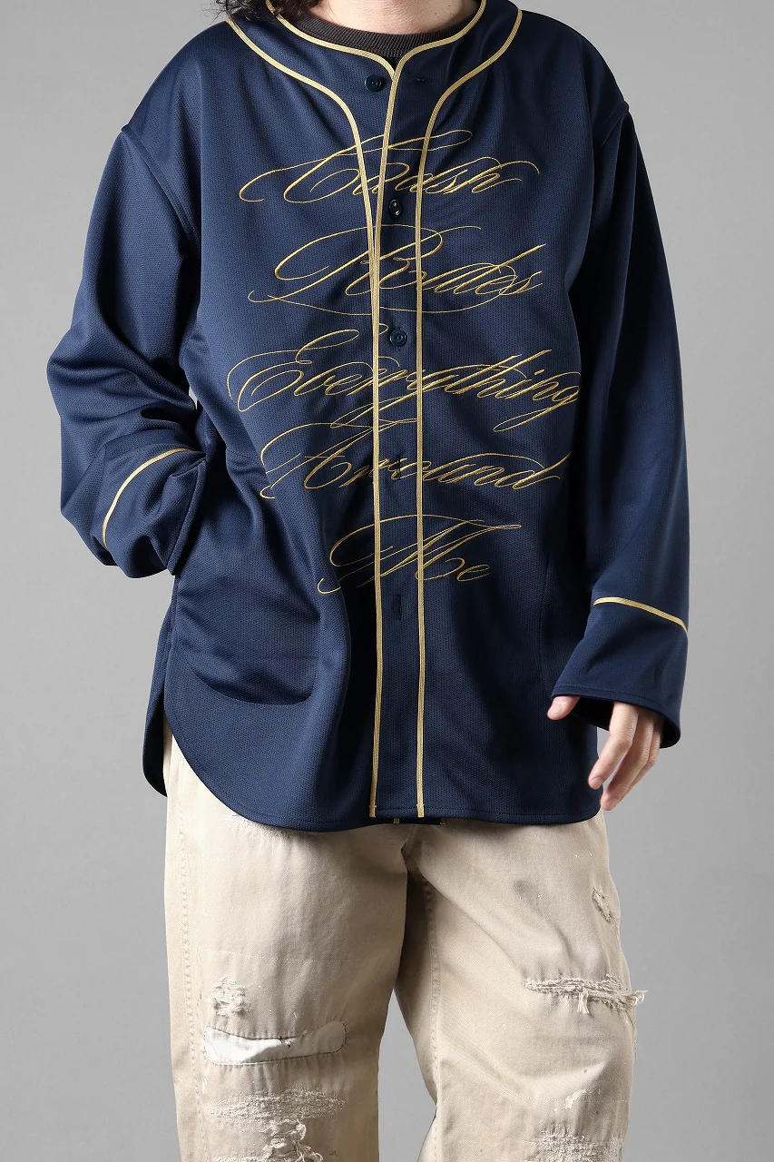 LASTMAN BASEBALL SHIRT "C.R.E.A.M" (L/S) (NAVY) - Image 3