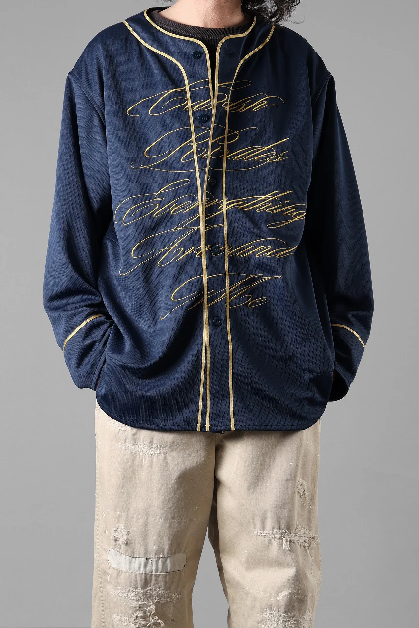 LASTMAN BASEBALL SHIRT "C.R.E.A.M" (L/S) (NAVY) - Image 4