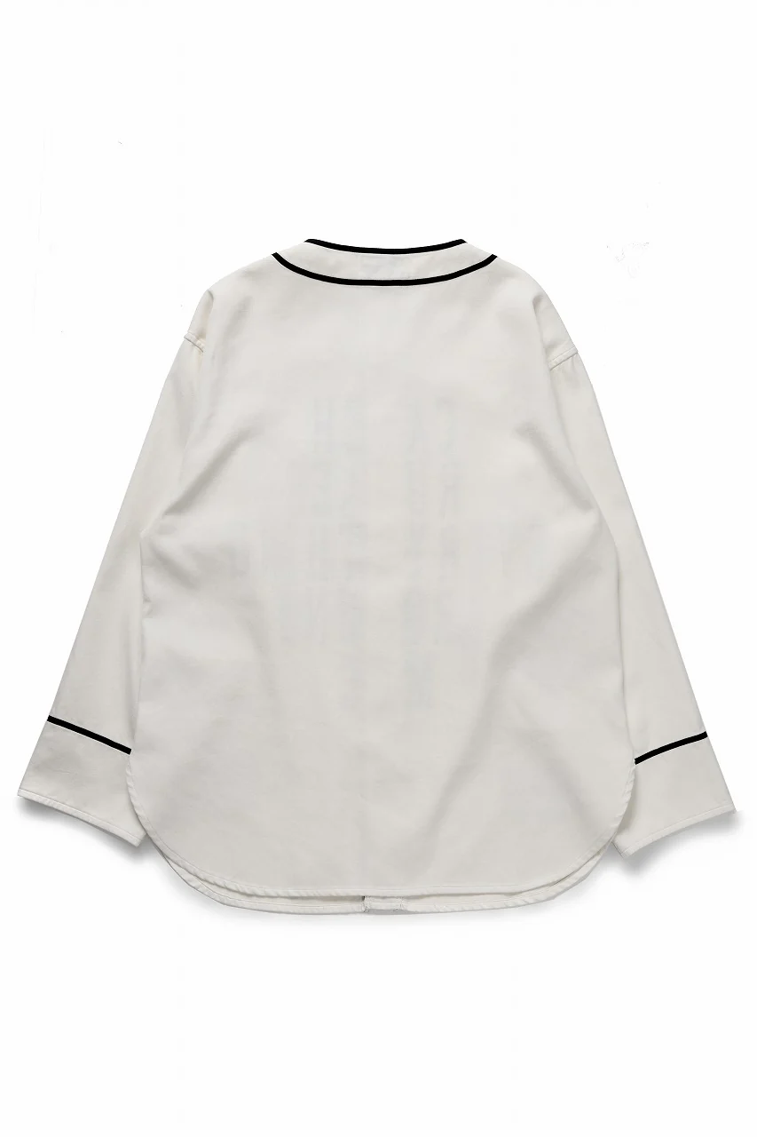 LASTMAN BASEBALL SHIRT "C.R.E.A.M" (L/S) (WHITE) - Image 5