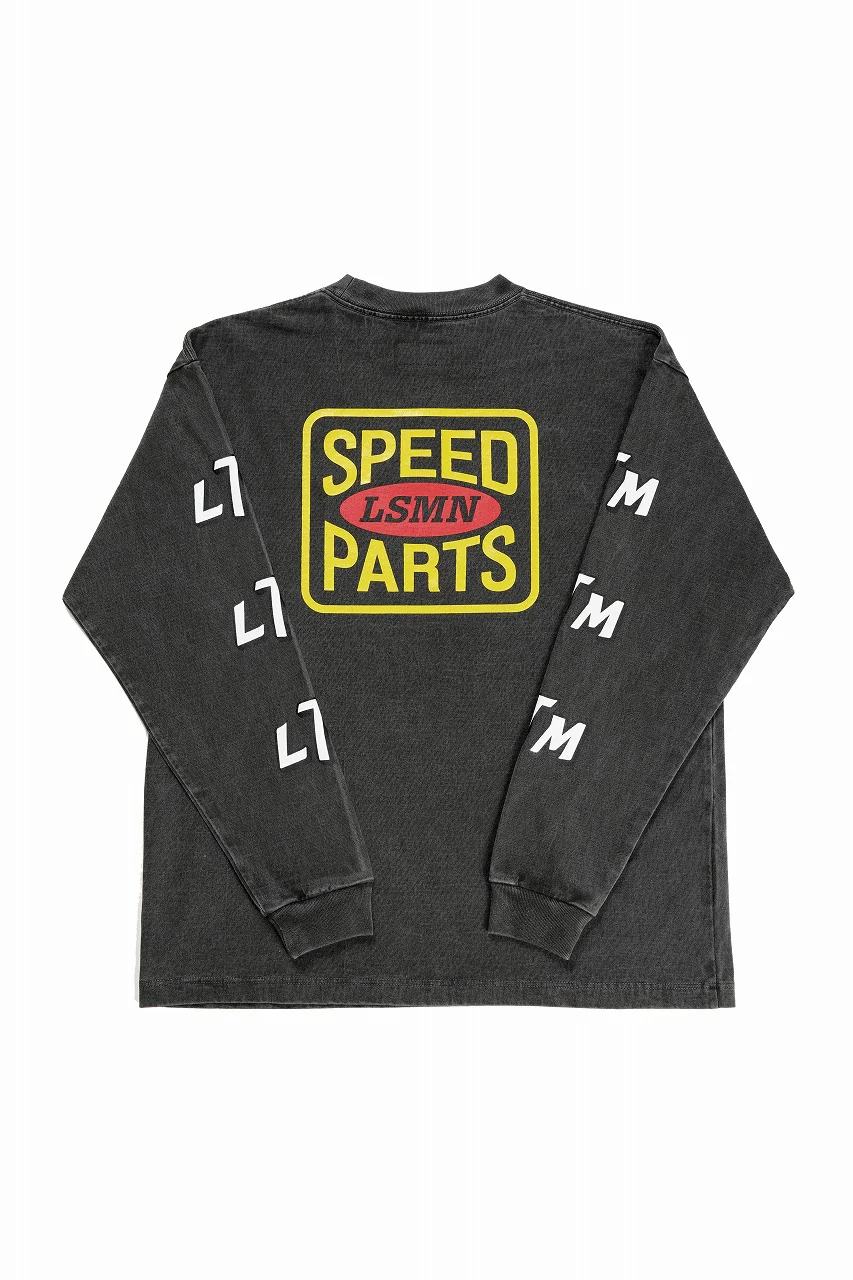LASTMAN L/S PRINTED TEE -LSMN- (BLACK) - Image 5