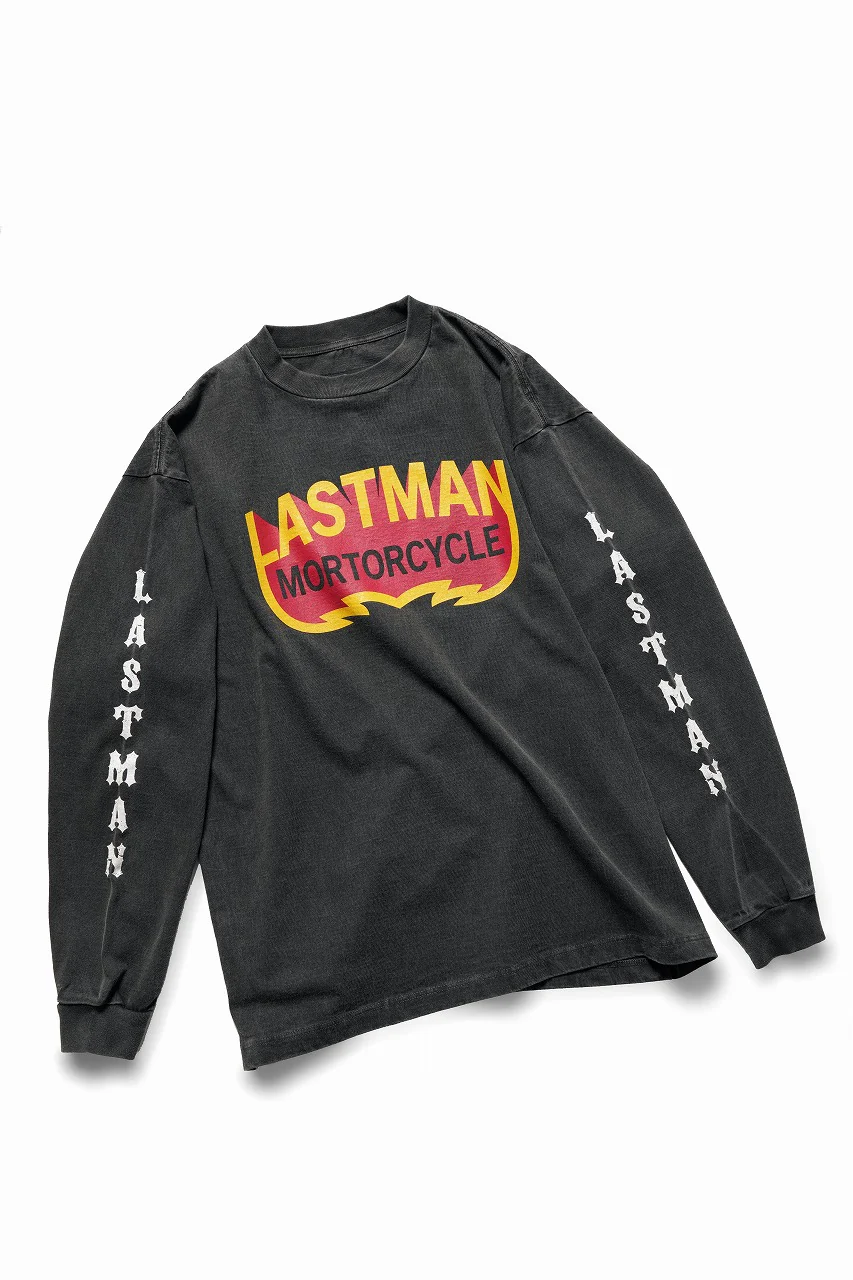LASTMAN L/S PRINTED TEE -MOTORCYCLE- (BLACK) - Image 3