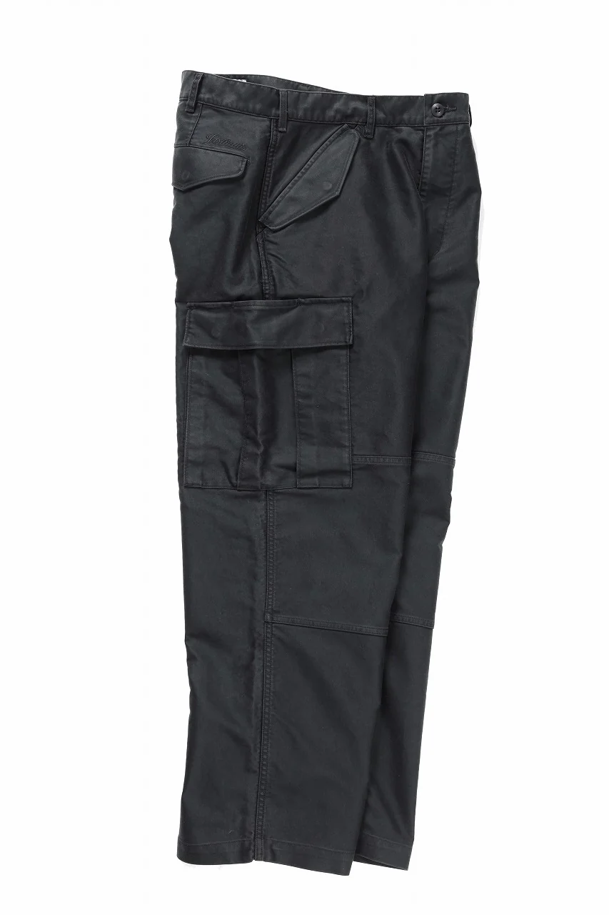 LASTMAN MOLESKIN CARGO PANTS (BLACK) - Image 3