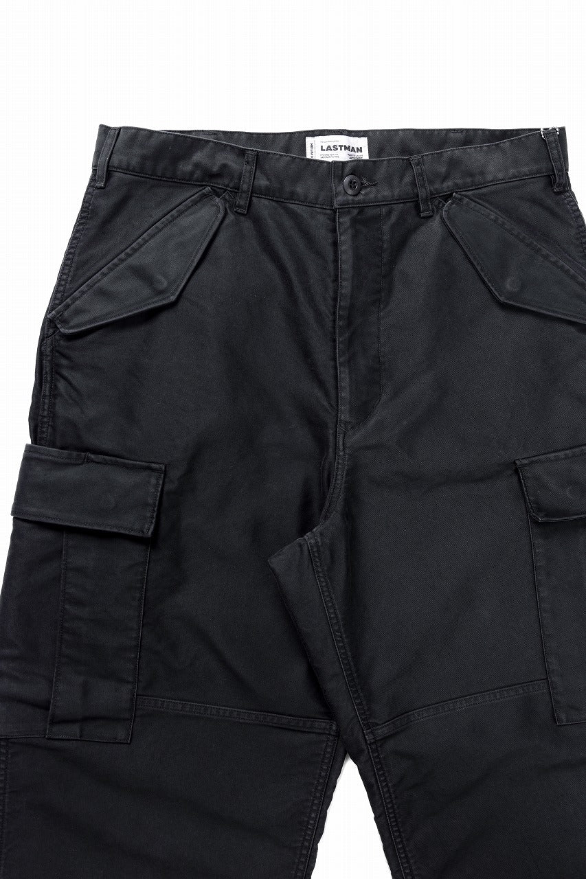 LASTMAN MOLESKIN CARGO PANTS (BLACK) - Image 4