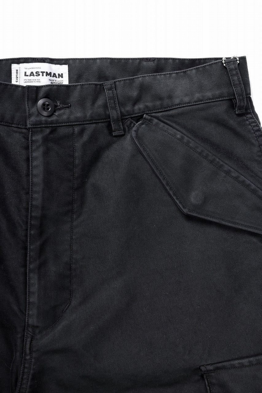 LASTMAN MOLESKIN CARGO PANTS (BLACK) - Image 5