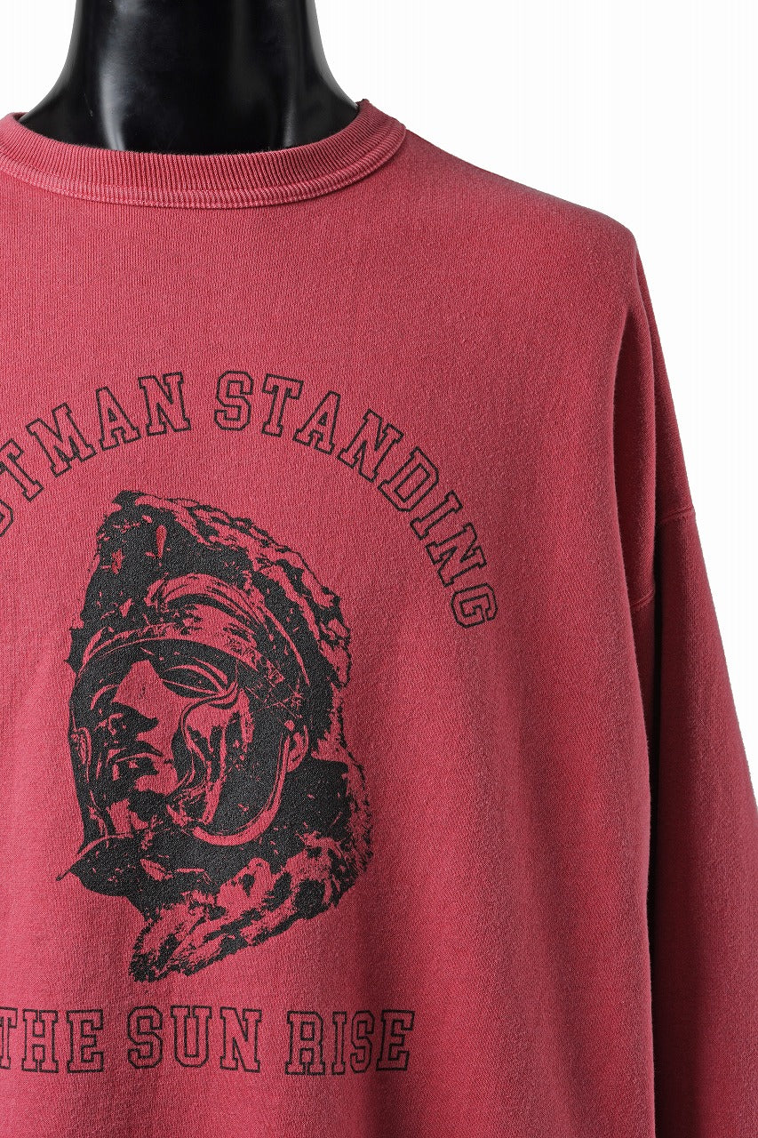LASTMAN PRINTED CREW NECK -SUN RISE- (RED) - Image 8