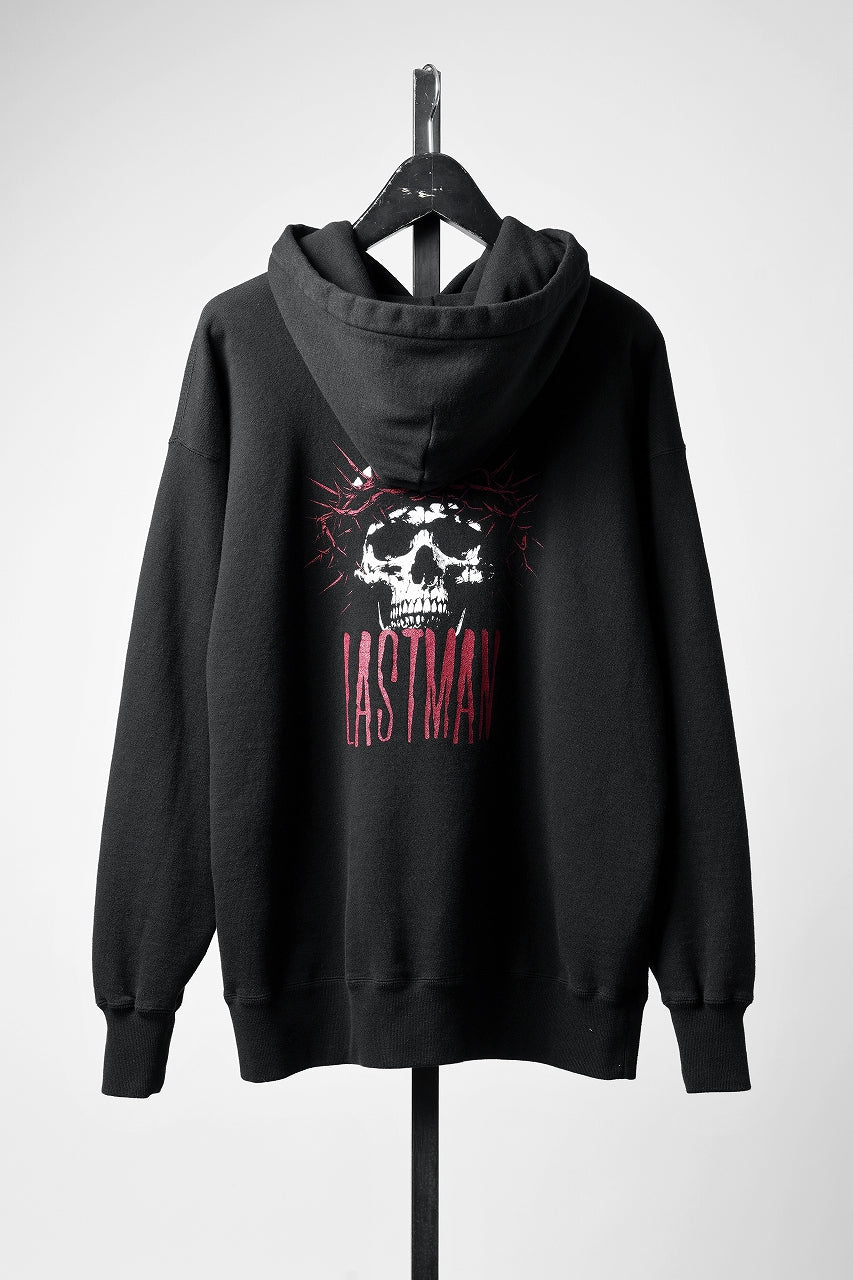 LASTMAN PRINTED HOODIE -CROWN- (BLACK) - Image 3