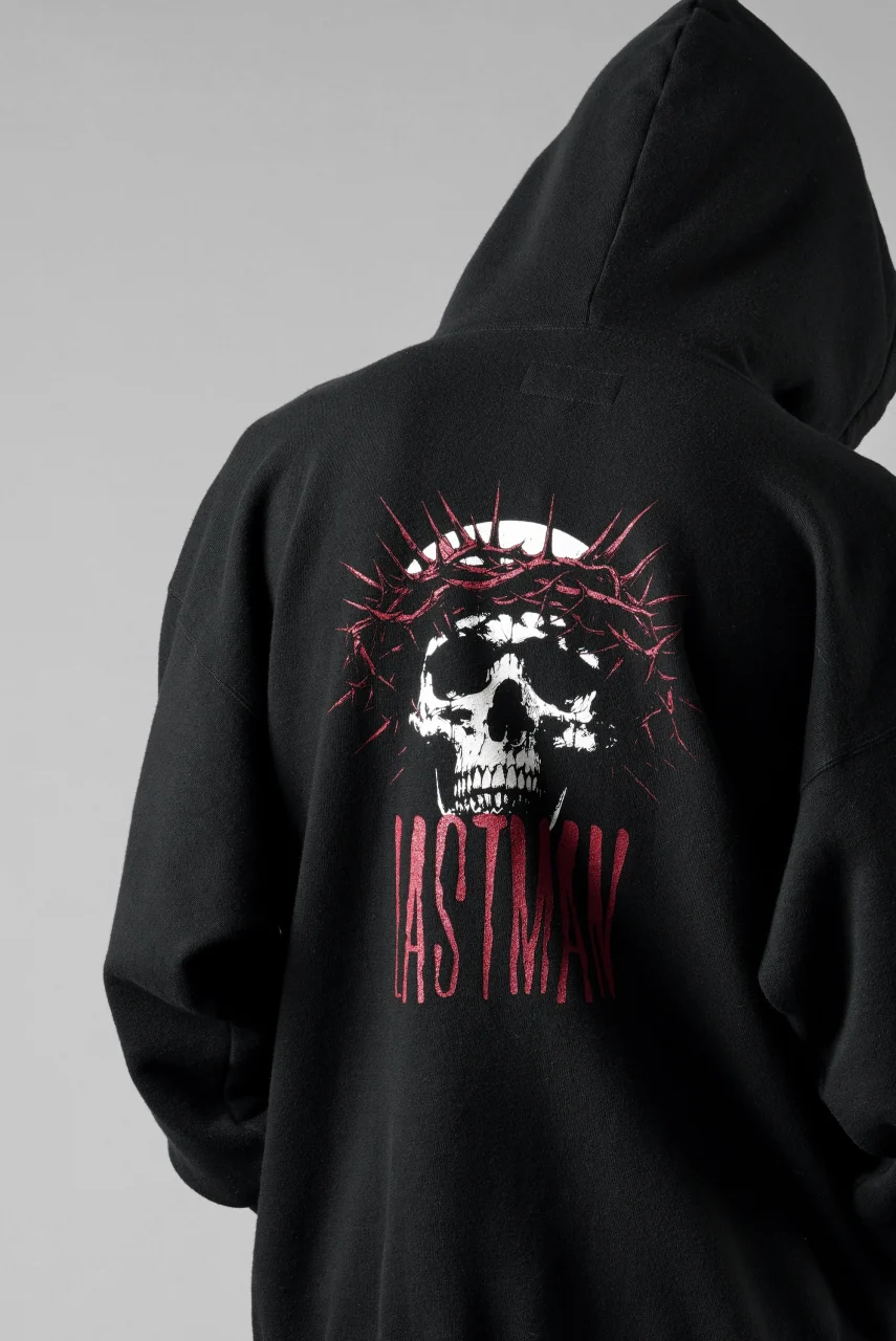 LASTMAN PRINTED HOODIE -CROWN- (BLACK) - Image 6