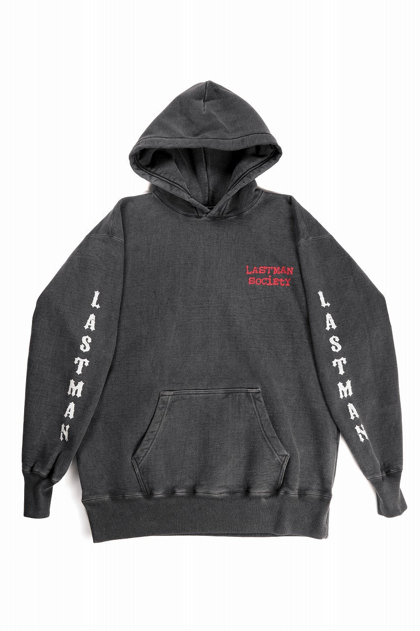 LASTMAN PRINTED HOODIE -SOCIETY- (BLACK) - Image 3