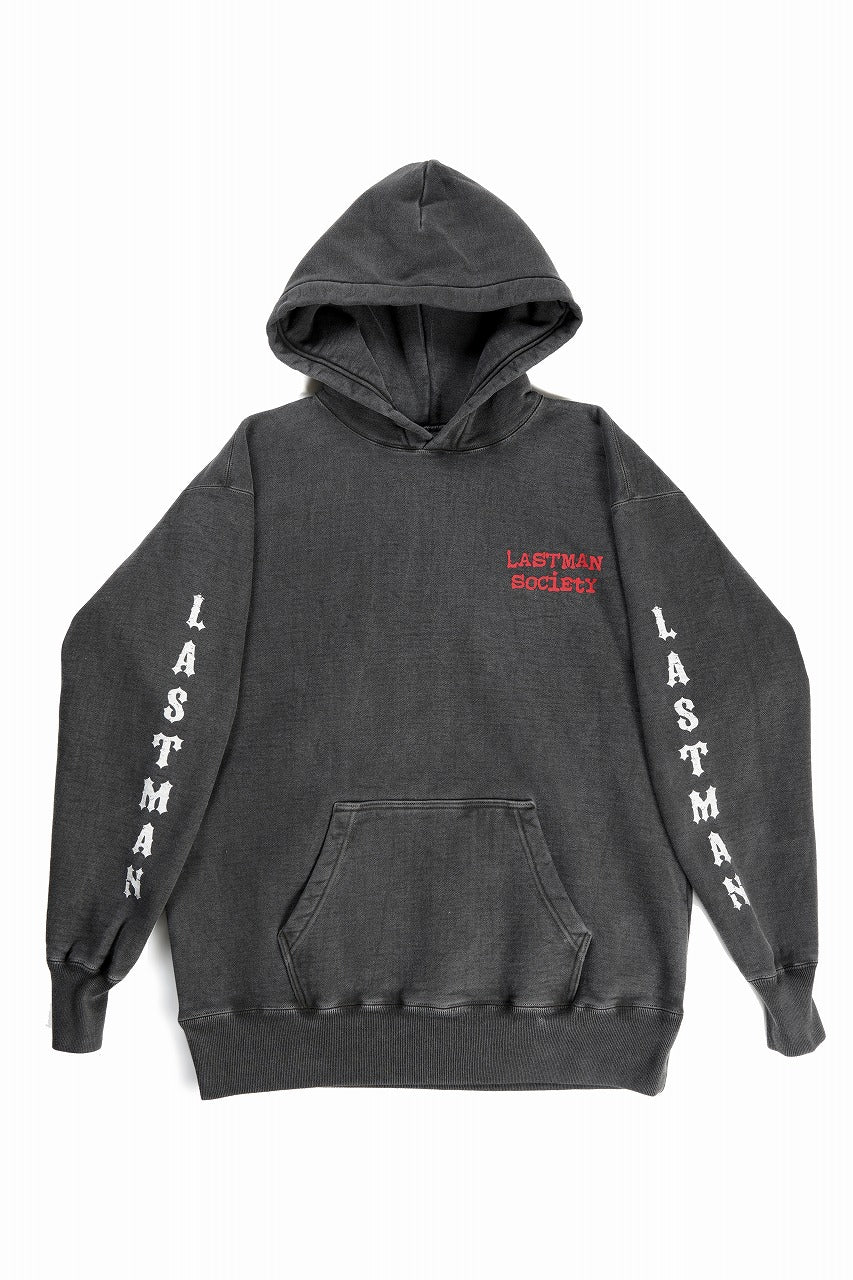 LASTMAN PRINTED HOODIE -SOCIETY- (BLACK) - Image 4