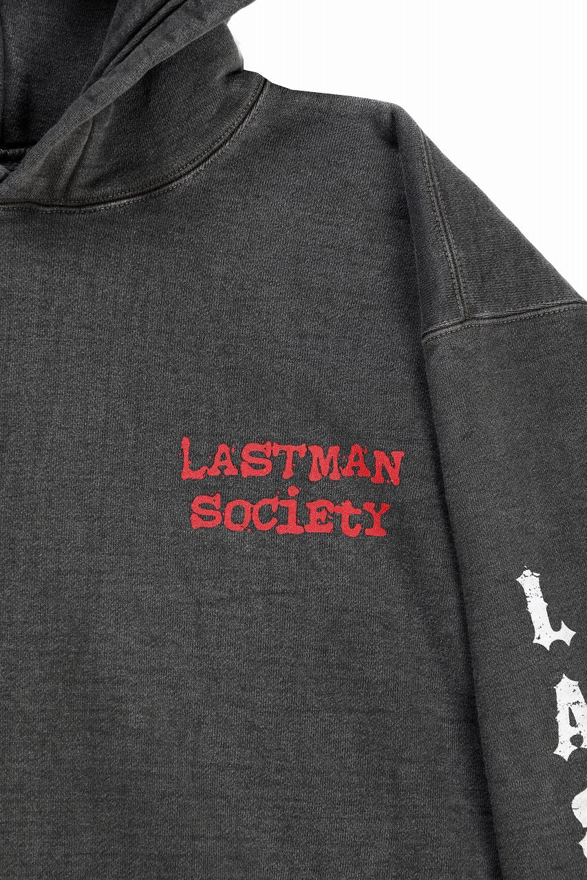 LASTMAN PRINTED HOODIE -SOCIETY- (BLACK) - Image 5
