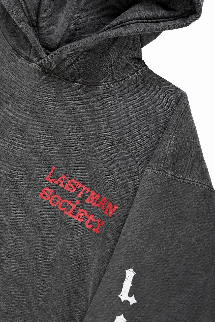 LASTMAN PRINTED HOODIE -SOCIETY- (BLACK) - Image 8