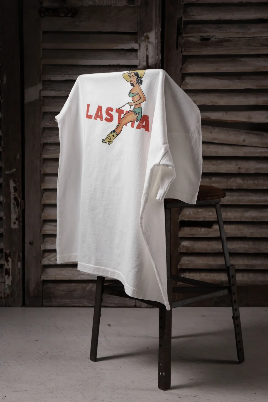 LASTMAN PRINTED TEE -COW GIRL- (WHITE) - Image 18