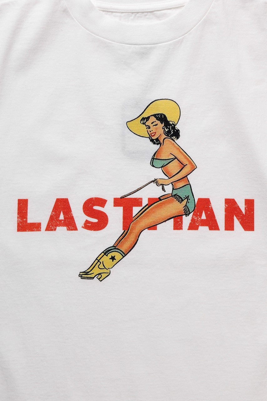 LASTMAN PRINTED TEE -COW GIRL- (WHITE) - Image 5