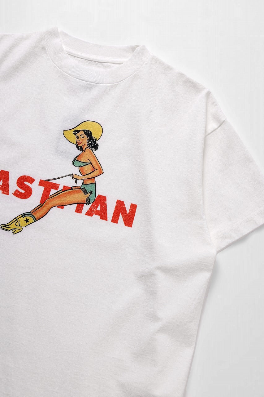 LASTMAN PRINTED TEE -COW GIRL- (WHITE) - Image 6