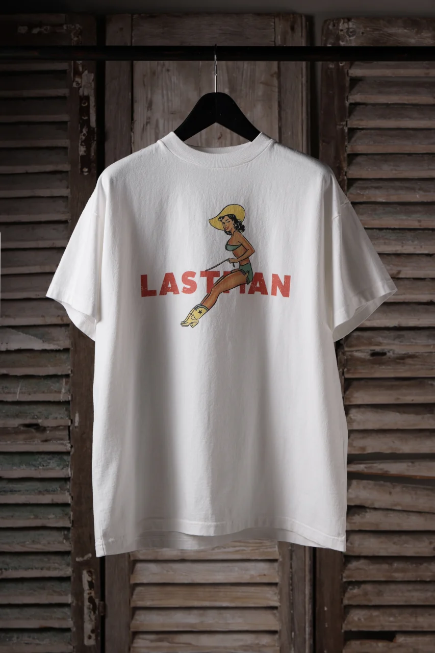 LASTMAN PRINTED TEE -COW GIRL- (WHITE) - Image 9