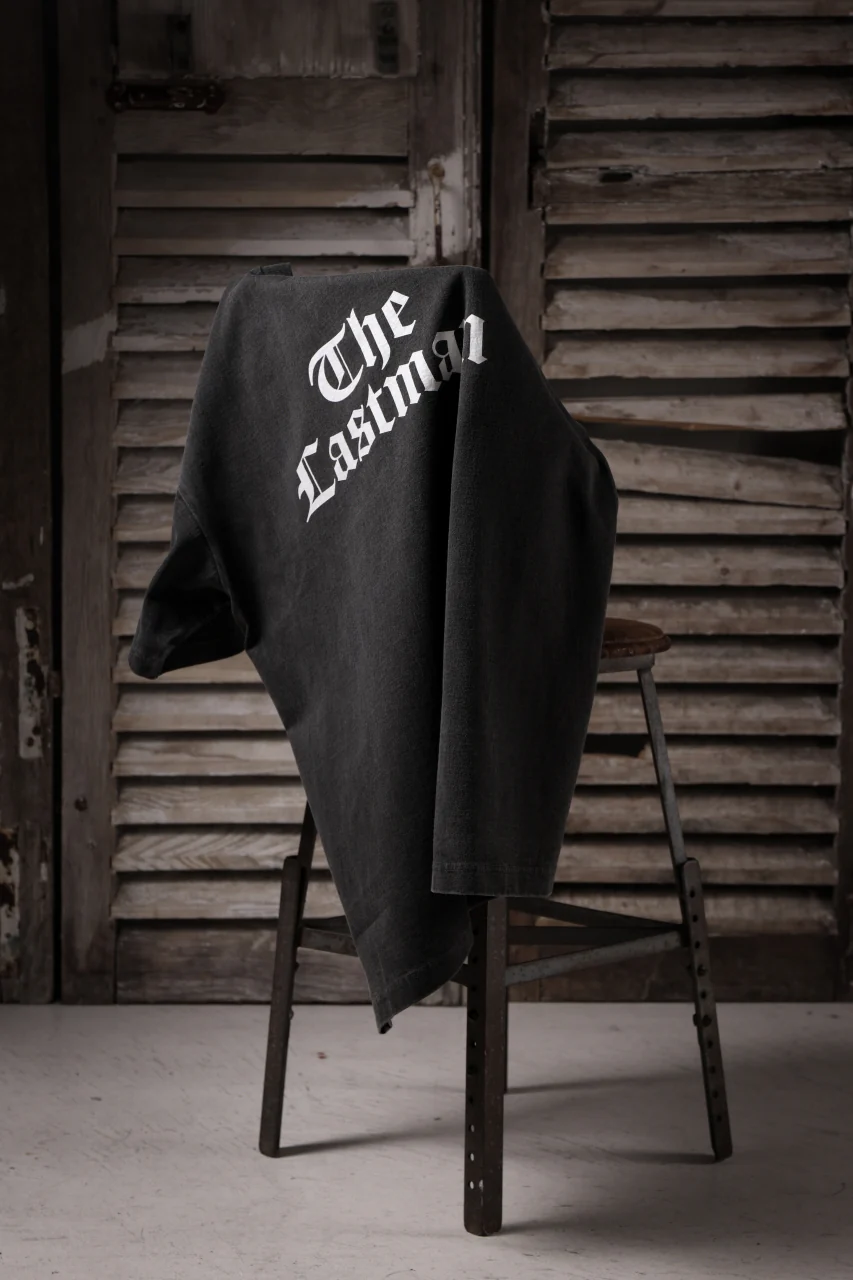 LASTMAN PRINTED TEE -LM TIMES- (BLACK) - Image 15