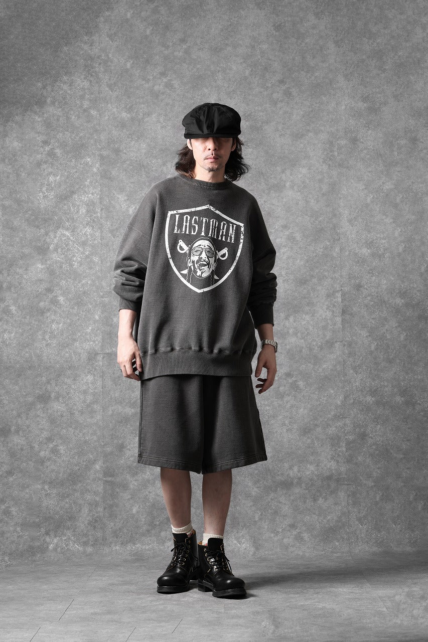 LASTMAN LOGO SWEAT SHORTS (BLACK) - Image 11