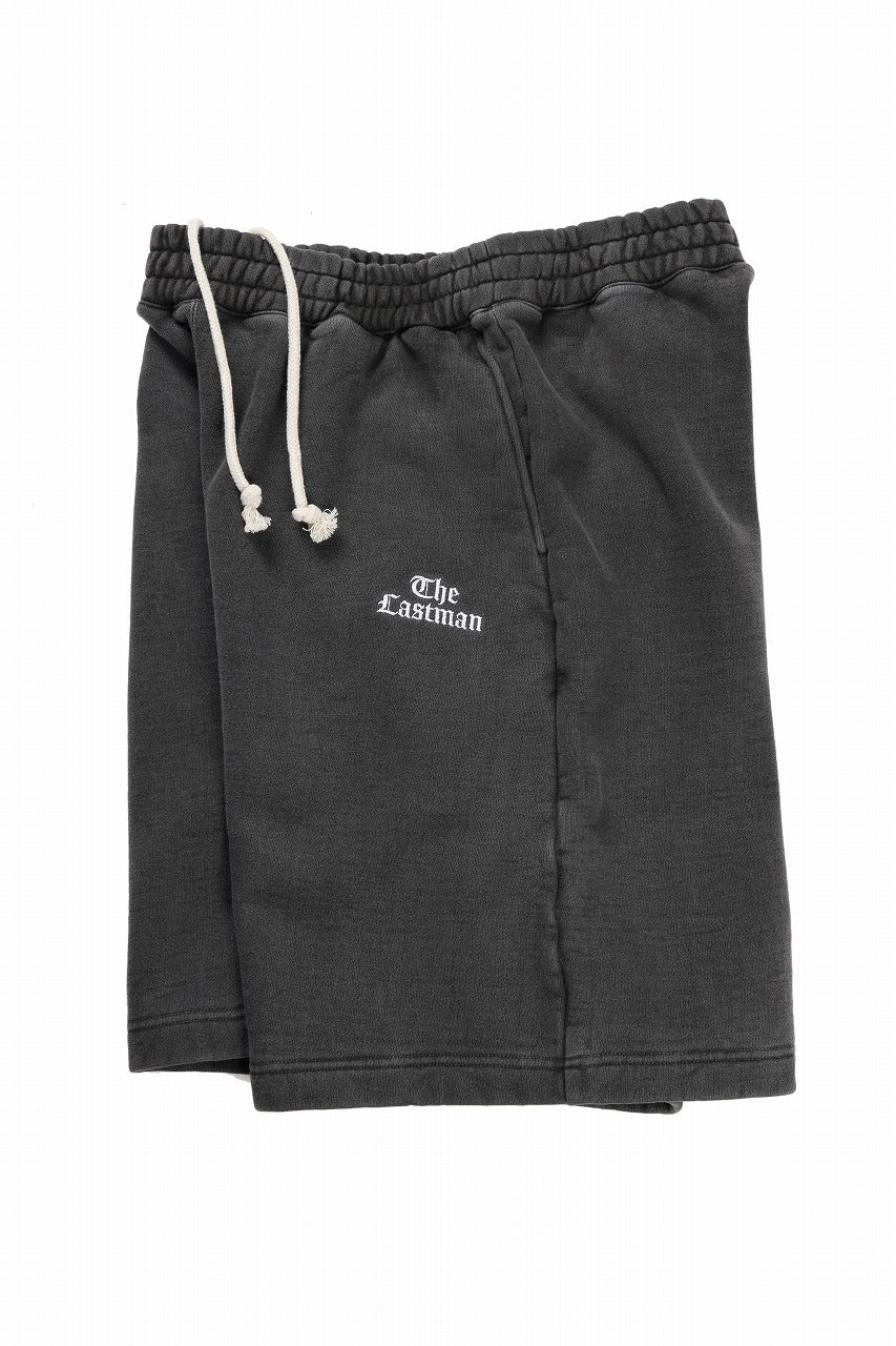 LASTMAN LOGO SWEAT SHORTS (BLACK) - Image 2