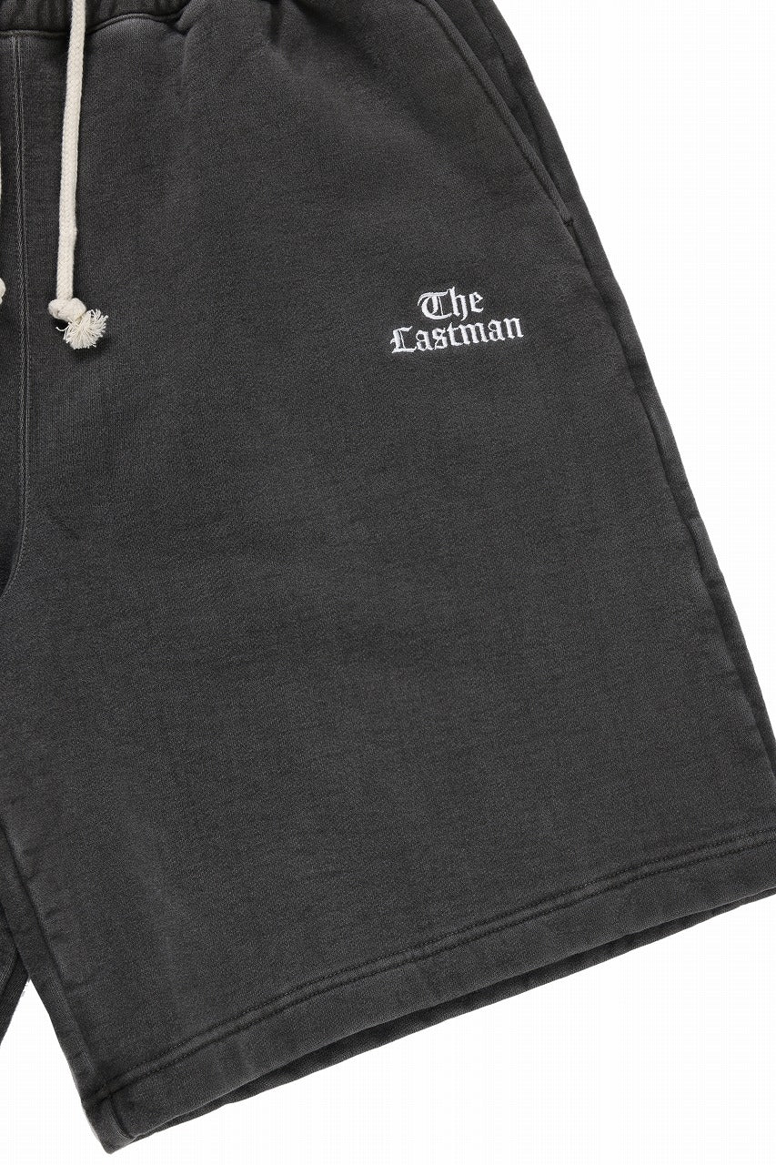 LASTMAN LOGO SWEAT SHORTS (BLACK) - Image 6