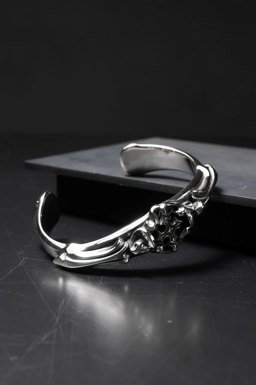 Loud Style Design - GET IN THE RING - ALL NIGHTMARE LONG - "LBG-001" SILVER BANGLE - Image 2