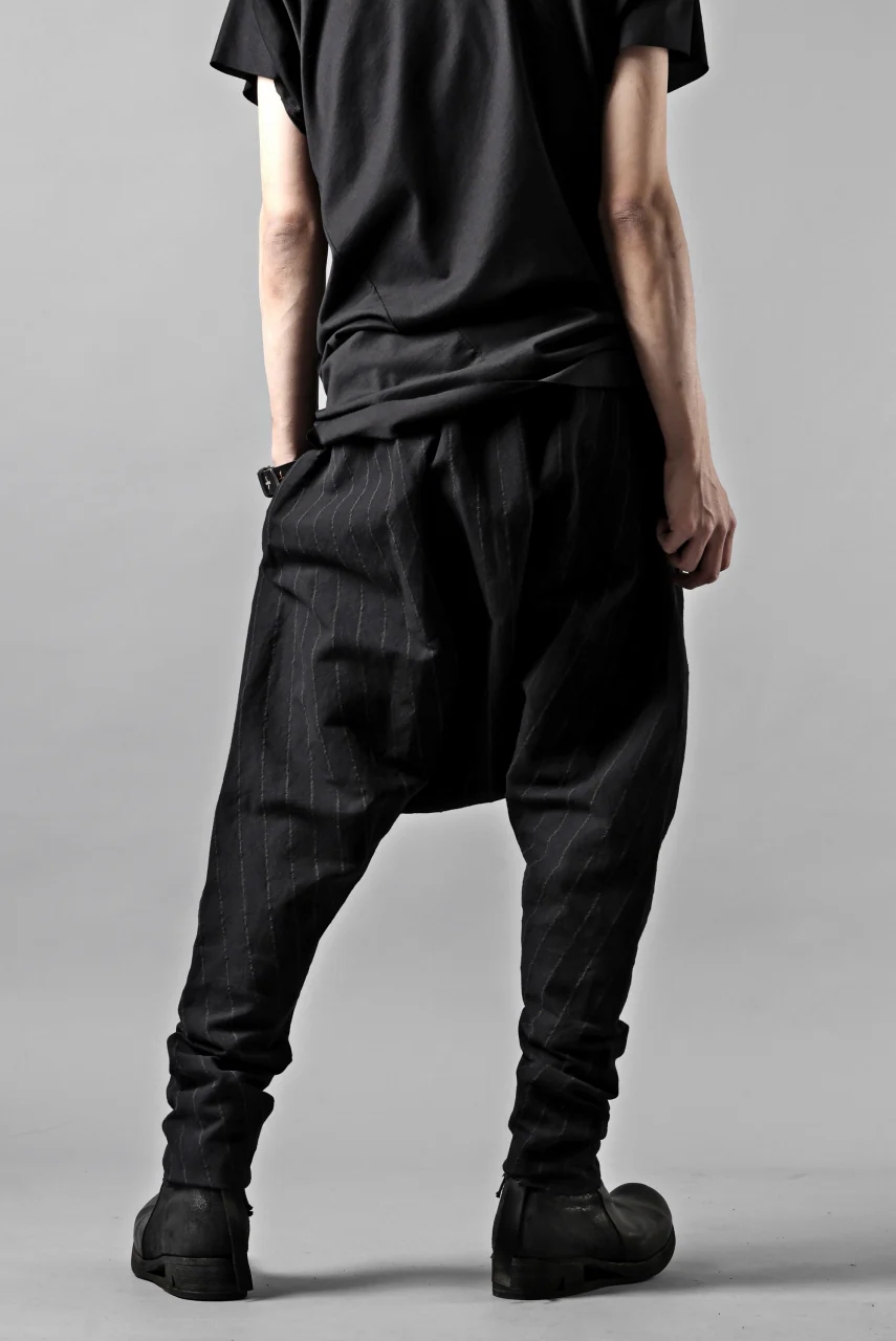m.a+ 2 vertical pocket elastic waist sarrouel / PU521 LCST(BLACK STRIPE) - Image 13