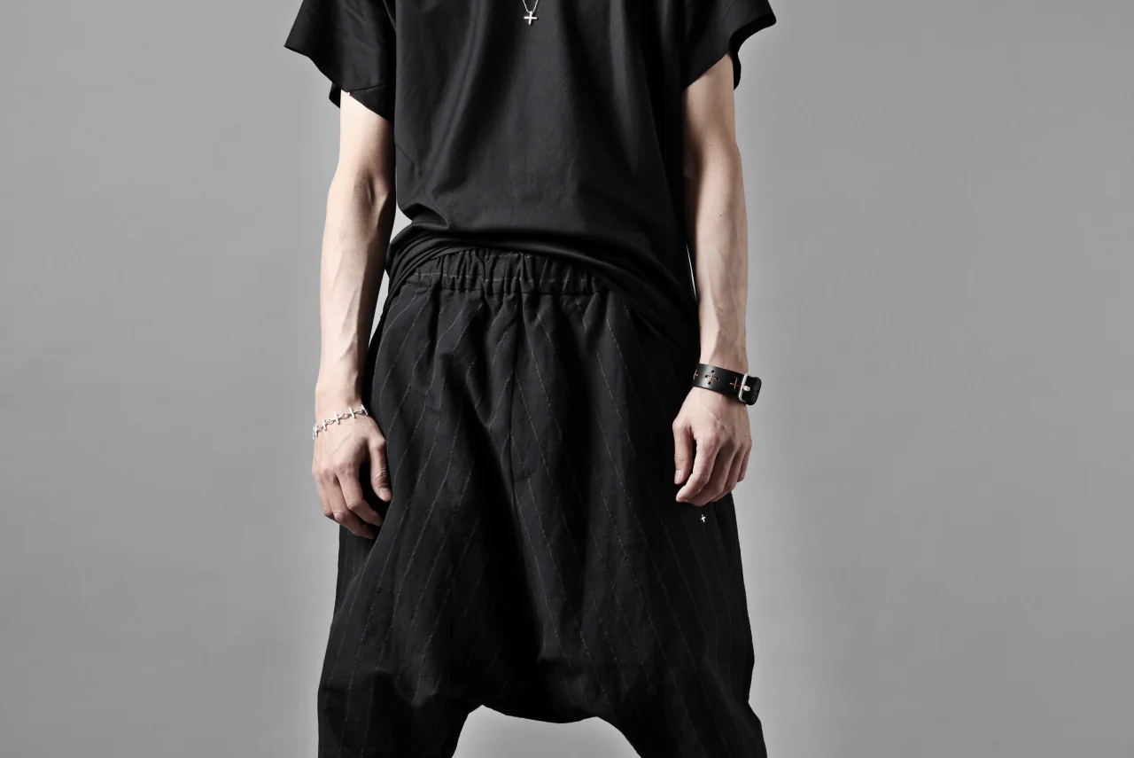 m.a+ 2 vertical pocket elastic waist sarrouel / PU521 LCST(BLACK STRIPE) - Image 19