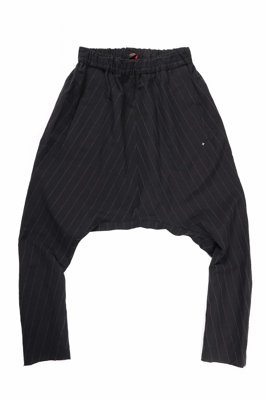 m.a+ 2 vertical pocket elastic waist sarrouel / PU521 LCST(BLACK STRIPE) - Image 2