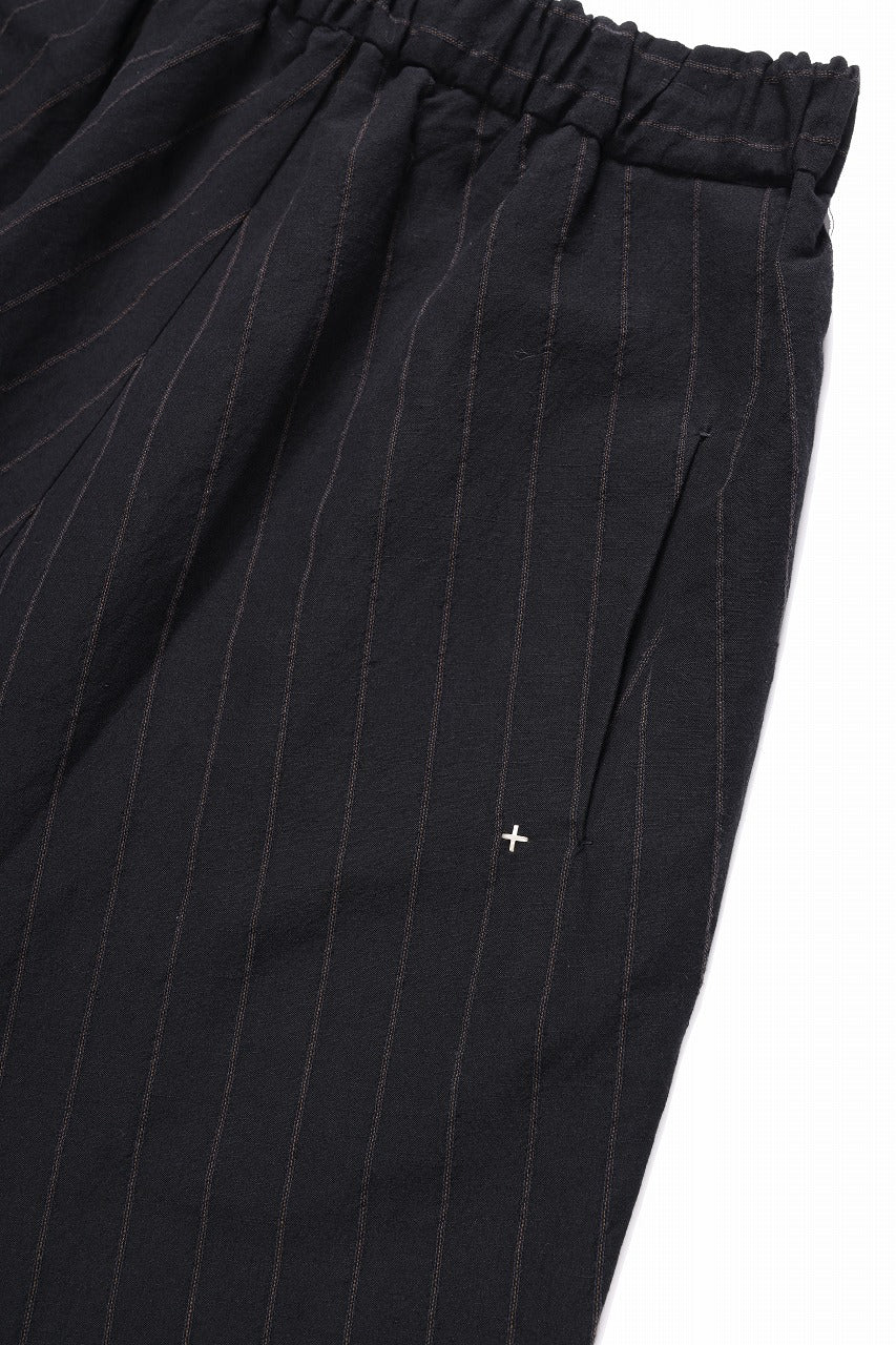 m.a+ 2 vertical pocket elastic waist sarrouel / PU521 LCST(BLACK STRIPE) - Image 6