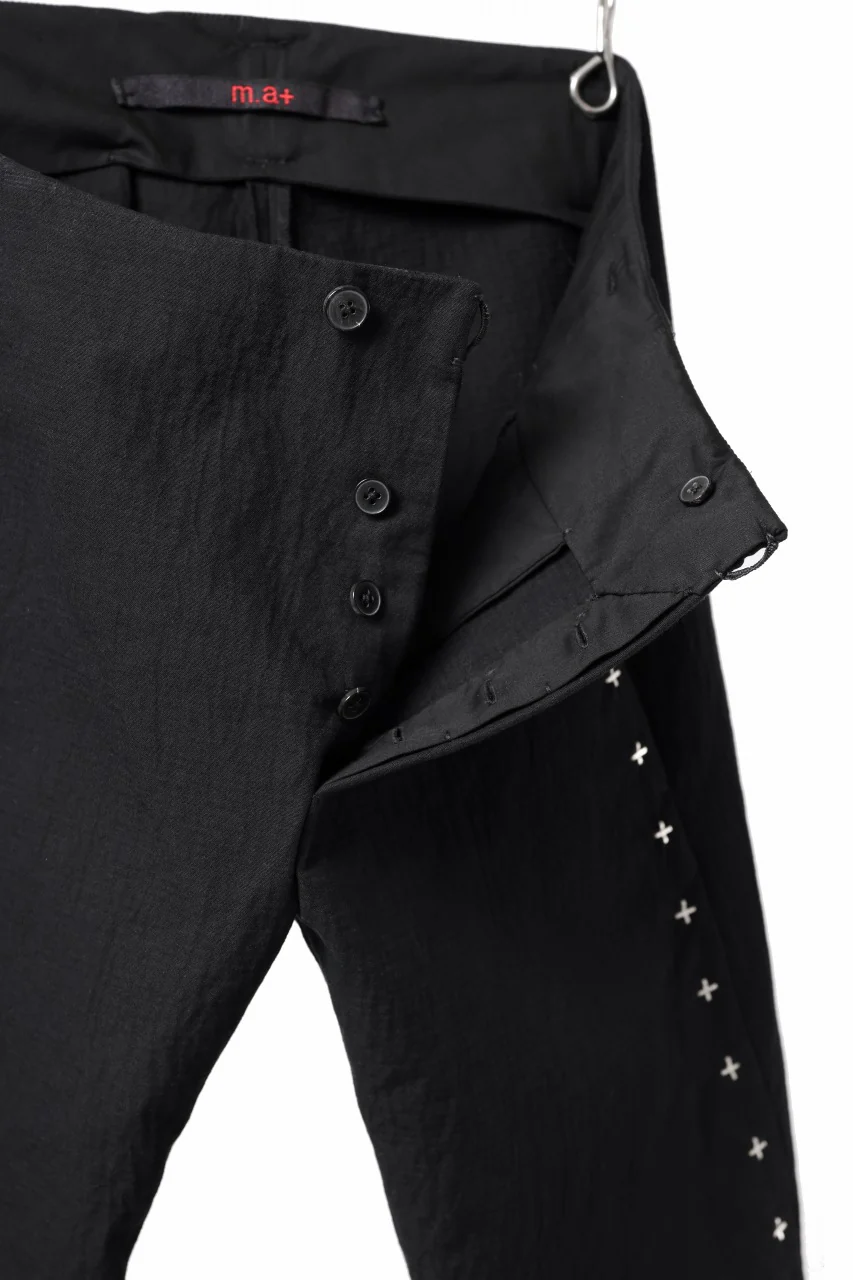 m.a+ 3 pocket silver cross studds tight pants / P1CM/S/CM4 (BLACK) - Image 18