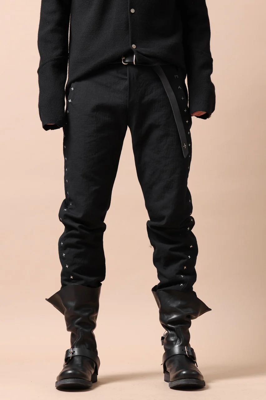 m.a+ 3 pocket silver cross studds tight pants / P1CM/S/CM4 (BLACK) - Image 29